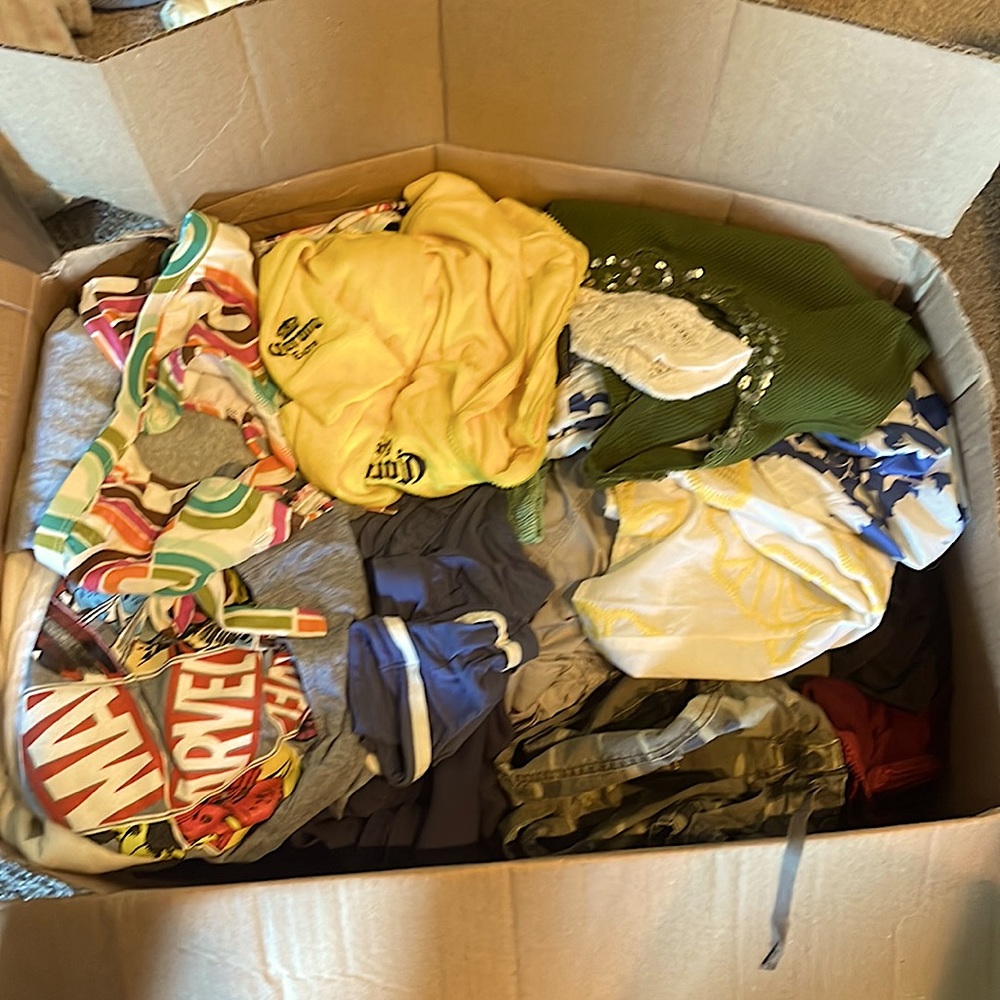 Mystery box of over $1,000 dollars worth of cloth.